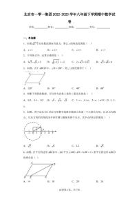 北京市一零一集团2022-2023学年八年级下学期期中数学试卷