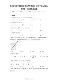 贵州省贵阳市清镇市清镇三联学校2022-2023学年八年级上学期第一次月考数学试题