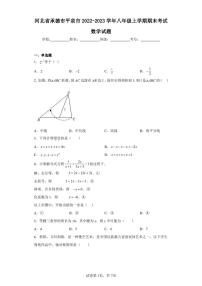 河北省承德市平泉市2022-2023学年八年级上学期期末考试数学试题