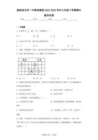 湖南省长沙一中教育集团2022-2023学年七年级下学期期中数学试卷
