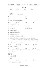 湖南师大附中植基中学2022-2023学年七年级上学期期末数学试卷