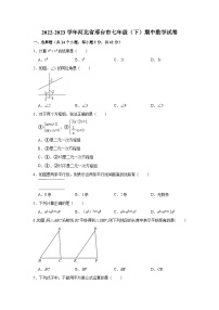 2022-2023学年河北省邢台市七年级（下）期中数学试卷（含解析）