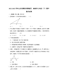 2022-2023学年山东省潍坊市潍城区、高密市七年级（下）期中数学试卷（含解析）