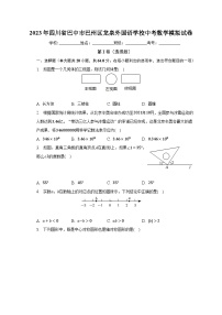 2023年四川省巴中市巴州区龙泉外国语学校中考数学模拟试卷（含解析）