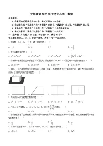 2023年安徽省安师联盟中考模拟数学试题(含答案)