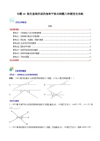 【期末常考压轴题】湘教版七年级数学下册-专题10 相交直线所成的角和平移压轴题八种模型 全攻略讲学案