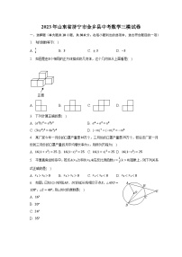 2023年山东省济宁市金乡县中考数学三模试卷（含解析）