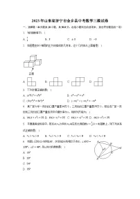 2023年山东省济宁市金乡县中考数学三模试卷（含解析）