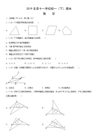 2019北京十一学校初一（下）期末数学（教师版）