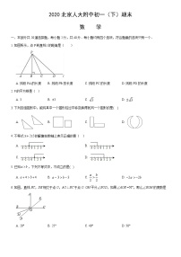 2020北京人大附中初一（下）期末数学（教师版）