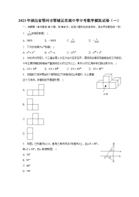 2023年湖北省鄂州市鄂城区花湖中学中考数学模拟试卷（一）（含解析）