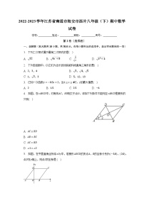 2022-2023学年江苏省南通市海安市西片八年级（下）期中数学试卷（含解析）