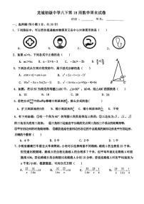 深圳龙城初级中学八下第18周数学周末试卷