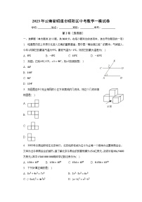 2023年云南省昭通市昭阳区中考数学一模试卷（含解析）