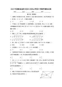 2023年湖南省益阳市沅江市团山学校中考数学模拟试卷（含解析）