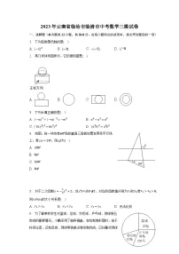 2023年云南省临沧市临清市中考数学三模试卷(含解析)