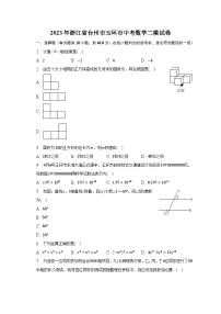 2023年浙江省台州市玉环市中考数学二模试卷（含解析）