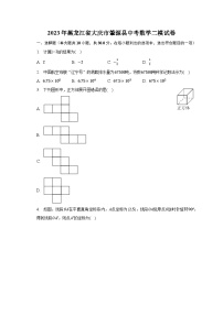 2023年黑龙江省大庆市肇源县中考数学二模试卷（含解析）