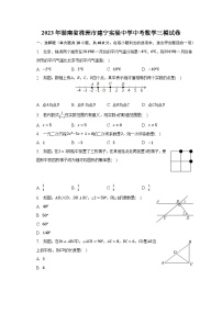 2023年湖南省株洲市建宁实验中学中考数学三模试卷（含解析）