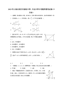 2023年上海市闵行外国语中学、立达中学中考数学联考试卷（5月份）(含答案)