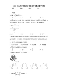 2023年山西省晋城市多校联考中考模拟数学试题（含解析）