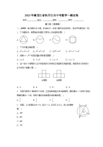 2023年黑龙江省牡丹江市中考数学一模试卷（含解析）