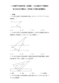 7.2探索平行线的性质（选择题）-七年级数学下学期期末复习知识点专题练习（苏科版-江苏期末真题精选）