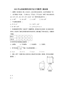 2023年山东省菏泽市牡丹区中考数学三模试卷（含解析）