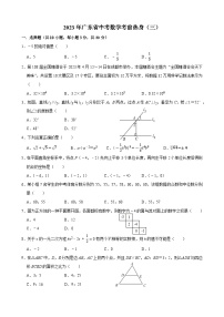 2023年广东省中考数学考前热身训练（三）(含答案)