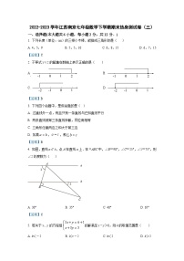 江苏省南京市2022-2023学年下学期期末热身测试卷（三）七年级数学试题