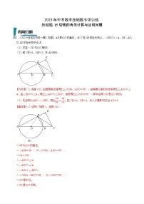 2023年中考数学压轴题专项训练 压轴题15切线的有关计算与证明问题（试题+答案）