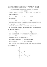 2023年江苏省苏州市姑苏区立达中学中考数学一模试卷（含解析）