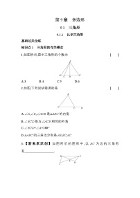 初中数学华师大版七年级下册1 认识三角形巩固练习