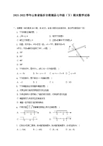 山东省临沂市郯城县2021-2022学年七年级（下）期末数学试卷(含解析)