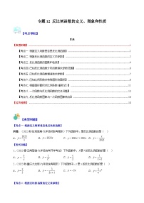 苏科版八年级下册11.1 反比例函数优秀随堂练习题