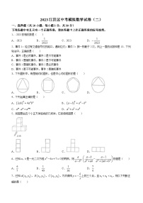 2023年湖北省武汉市江汉区中考二模数学试题(含答案)