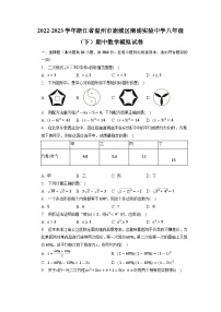 浙江省温州市鹿城区南浦实验中学2022-2023学年八年级下学期期中数学模拟试卷+