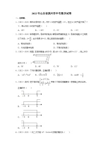 2022年山东省滨州市中考数学试卷（解析版）