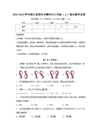 2022-2023学年浙江省绍兴市嵊州市八年级（上）期末数学试卷（含解析）