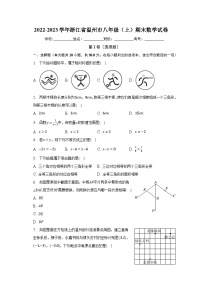 2022-2023学年浙江省温州市八年级（上）期末数学试卷（含解析）