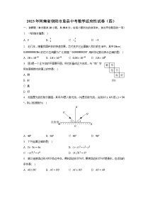 2023年河南省信阳市息县中考数学适应性试卷（四）（含解析）