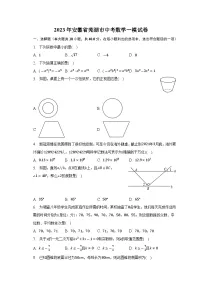2023年安徽省芜湖市中考数学一模试卷(含答案)