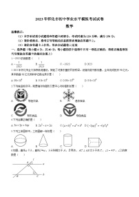 2023年湖南省怀化市中考模拟数学试题(含答案)