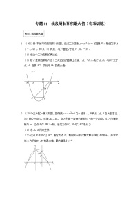 专题01  二次函数压轴题-线段周长面积最大值（专项训练）-备战中考数学《重难点解读•专项训练》（全国通用）