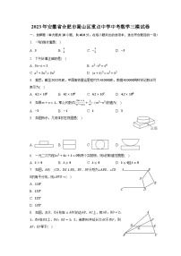 2023年安徽省合肥市蜀山区重点中学中考数学三模试卷