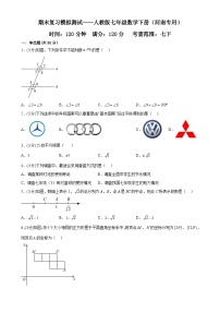 人教版七年级数学下册期末复习模拟测试题(含答案)