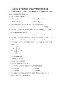 2022-2023学年北师大版七年级下学期期末数学复习题4(含答案)