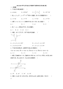 2022-2023学年北师大版七年级数学下册期末复习综合练习题(含解析)