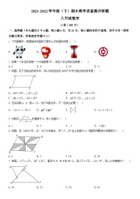 四川省成都市金牛区2021-2022学年八年级下学期期末数学试题（含详细解析）