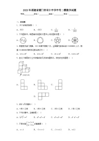 2023年福建省厦门市双十中学中考二模数学试题（含解析）